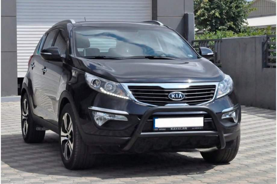 Kia Sportage 2010–2015 Bullbar WT006 Black (nerūsējošais tērauds) Image