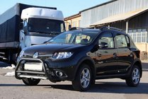 Dacia Sandero 2013–2020 Priekšējais kengurina stienis WT006 Black (nerūsējošais tērauds) foto 3