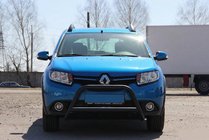 Dacia Sandero 2013–2020 Priekšējais kengurina stienis WT006 Black (nerūsējošais tērauds) foto 1