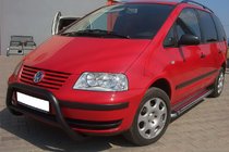 Volkswagen Sharan 1995–2010 Priekšējais aizsargstienis WT005 Black (nerūsējošais tērauds) foto 1