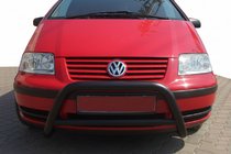 Volkswagen Sharan 1995–2010 Priekšējais aizsargstienis WT005 Black (nerūsējošais tērauds) foto 3