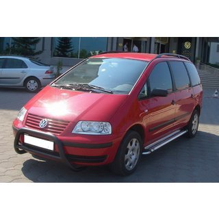Priekšējais aizsargstienis WT005 Black (nerūsējošais tērauds) Volkswagen Sharan 1995–2010 foto 2