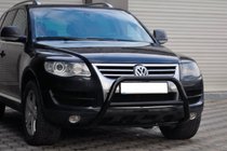 Volkswagen Touareg 2002–2010 Priekšējais aizsargstienis (bullbar) WT005 Colt Black (nerūsējošais tērauds) foto 2