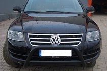 Volkswagen Touareg 2002–2010 Priekšējais aizsargstienis (bullbar) WT005 Colt Black (nerūsējošais tērauds) foto 3