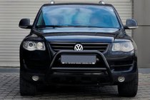 Volkswagen Touareg 2002–2010 Priekšējais aizsargstienis (bullbar) WT005 Colt Black (nerūsējošais tērauds) foto 4