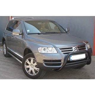Priekšējais aizsargstienis (bullbar) WT005 Colt Black (nerūsējošais tērauds) Volkswagen Touareg 2002–2010 foto 1