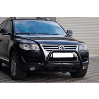 Priekšējais aizsargstienis (bullbar) WT005 Colt Black (nerūsējošais tērauds) Volkswagen Touareg 2002–2010 foto 2
