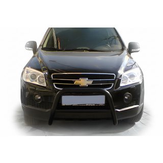 Priekšējais aizsargstienis WT005 Black (nerūsējošais tērauds) Chevrolet Captiva 2006–2019