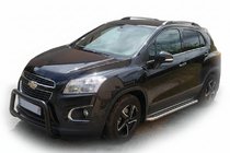 Chevrolet Trax 2012–2023 Priekšējais aizsargstienis WT005 Black (nerūsējošais tērauds) foto 1