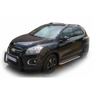 Priekšējais aizsargstienis WT005 Black (nerūsējošais tērauds) Chevrolet Trax 2012–2023