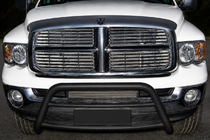 Dodge RAM (DR/DH/D1/DC/DM) 2002–2009 Priekšējais aizsargstienis WT005 Black (nerūsējošais tērauds) foto 1