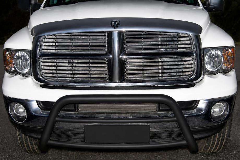 Dodge RAM (DR/DH/D1/DC/DM) 2002–2009 Priekšējais aizsargstienis WT005 Black (nerūsējošais tērauds) Image