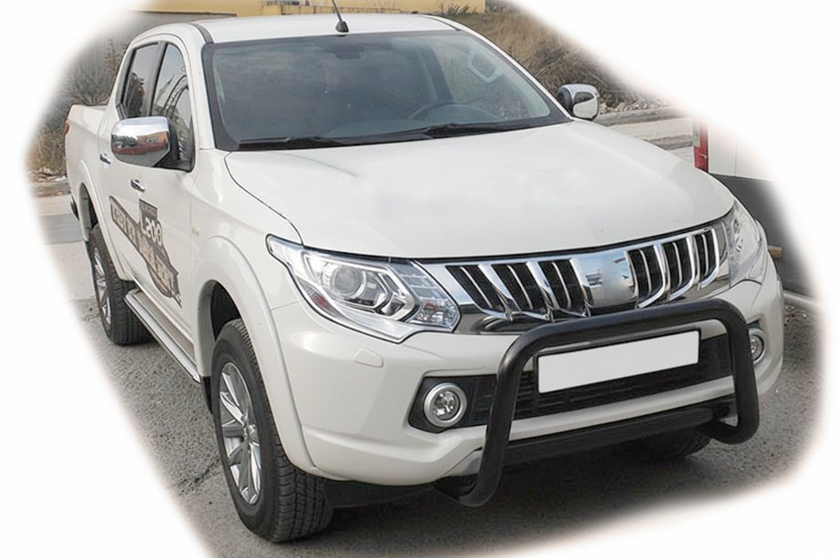 Mitsubishi L200 2015–2024 Priekšējais aizsargstienis WT005 Black (nerūsējošais tērauds) Image