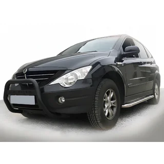 Priekšējais aizsargstienis WT005 Black (nerūsējošais tērauds) SsangYong Action 2005–2018