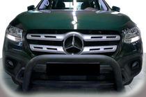 Mercedes X class 2017–2020 Priekšējais aizsargstienis WT005 Black (nerūsējošais tērauds, 60 mm) foto 1