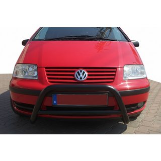 Priekšējais aizsargstienis WT005 Black (nerūsējošais tērauds) Ford Galaxy 1995–2006 foto 2