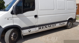 Renault Master 1998–2010 Sānu aizsargcaurules (2 gab., nerūsējošais tērauds) Garā riteņu bāze foto 1