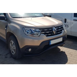 Priekšējais aizsargstienis WT008 Black (nerūsējošais tērauds) Dacia Duster 2018–2024 foto 4