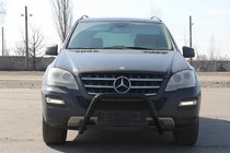 Mercedes ML W164 2005–2011 Priekšējais aizsargstienis WT006 Black (nerūsējošais tērauds) foto 1