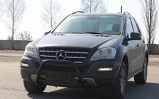 Mercedes ML W164 2005–2011 Priekšējais aizsargstienis WT006 Black (nerūsējošais tērauds) foto 3