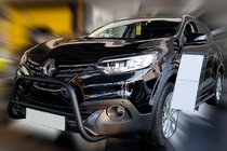 Renault Kadjar 2015–2022 Priekšējais aizsargstienis Black (nerūsējošais tērauds) foto 3