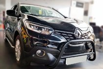 Renault Kadjar 2015–2022 Priekšējais aizsargstienis Black (nerūsējošais tērauds) foto 1