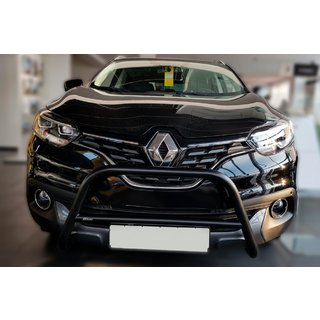 Priekšējais aizsargstienis Black (nerūsējošais tērauds) Renault Kadjar 2015–2022 foto 2
