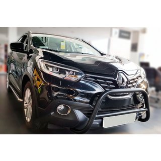 Priekšējais aizsargstienis Black (nerūsējošais tērauds) Renault Kadjar 2015–2022 foto 1