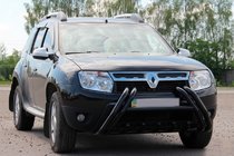 Renault Duster 2008–2017 Priekšējais aizsargstienis Kelebek WT011 Black (nerūsējošais tērauds) foto 1