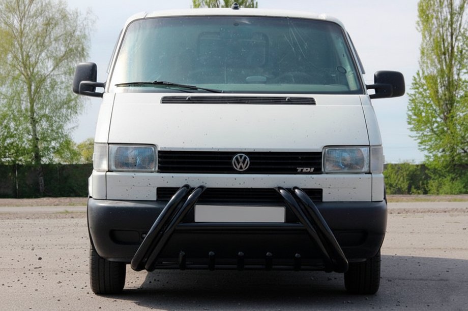 Volkswagen T4 Caravelle/Multivan 1990–2003 Priekšējais aizsargstienis Kelebek WT011 Black (nerūsējošais tērauds) Image