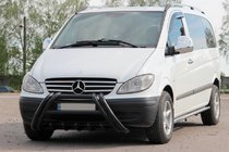 Mercedes Viano 2004–2014 Kelebek WT011 Black priekšējais aizsargstienis (kenguru stienis), nerūsējošais tērauds foto 3