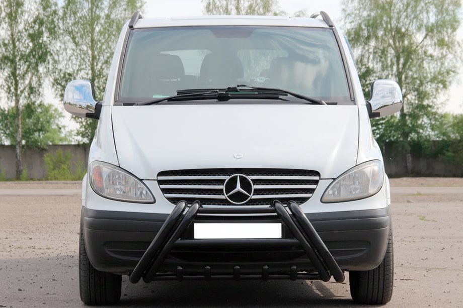 Mercedes Vito W639 2004–2014 Kelebek WT011 Black priekšējais aizsargstienis (kenguru stienis), nerūsējošais tērauds Image