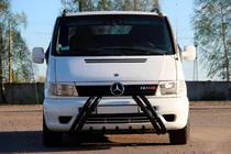 Mercedes Vito W638 1996–2003 Kelebek WT011 Black priekšējais aizsargstienis (kenguru stienis), nerūsējošais tērauds foto 3