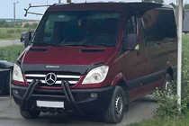 Mercedes Sprinter W906 2006–2018 Bullbārs F1-01M Black (2006-2013, nerūsējošais tērauds) foto 1
