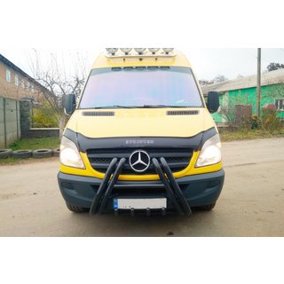 Kengurins F1-01 Black (2013-2018, nerūsējošais tērauds) Mercedes Sprinter W906 2006–2018 foto 4