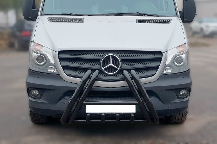Mercedes Sprinter W906 2006–2018 Kengurins F1-01 Black (2013-2018, nerūsējošais tērauds) Foto 2