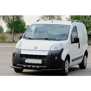 Priekšējais aizsargstienis Shark Black (nerūsējošais tērauds) Fiat Fiorino/Qubo 2008–2024 foto 1