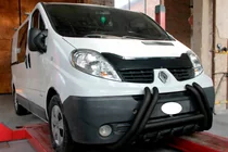 Renault Trafic 2001–2015 Bullbar F1-01 Black (nerūsējošais tērauds) foto 2