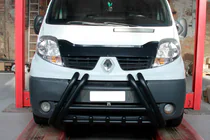 Renault Trafic 2001–2015 Bullbar F1-01 Black (nerūsējošais tērauds) foto 1