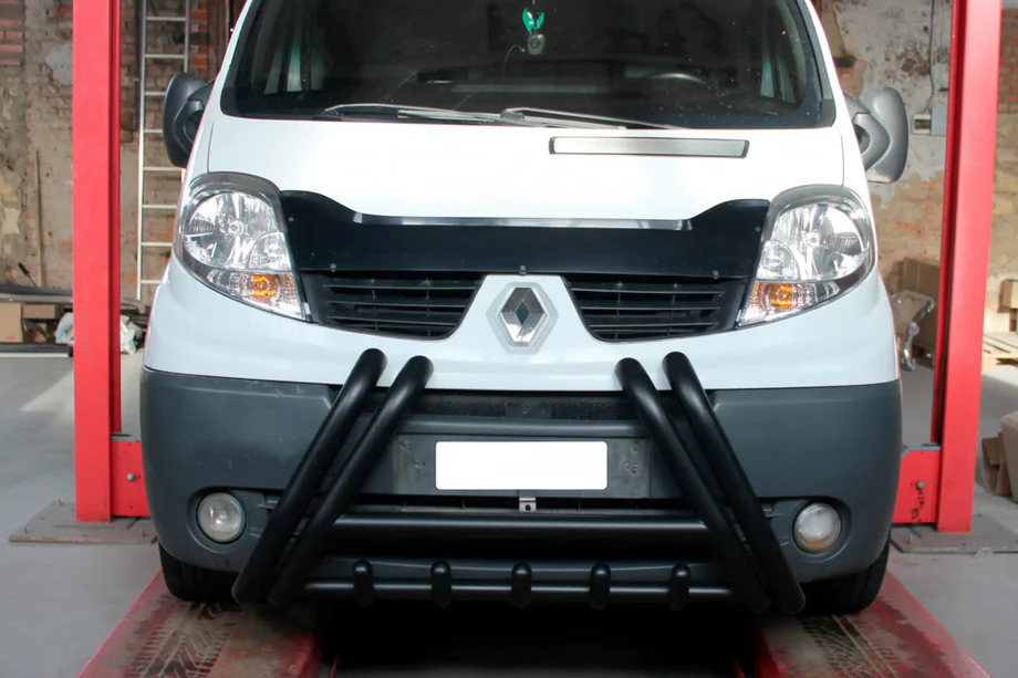 Renault Trafic 2001–2015 Bullbar F1-01 Black (nerūsējošais tērauds) Image