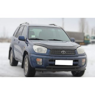 Priekšējais aizsargstienis ST014-1 Black (nerūsējošais tērauds) Toyota Rav 4 2001–2005 foto 2