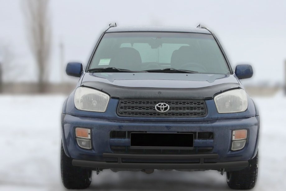 Toyota Rav 4 2001–2005 Priekšējais aizsargstienis ST014-1 Black (nerūsējošais tērauds) Foto 1