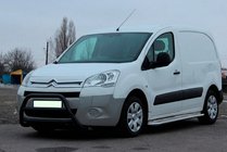 Peugeot Partner Tepee 2008–2018 Priekšējais aizsargstienis WT022 Black (nerūsējošais tērauds) foto 2