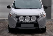 Renault Dokker 2013–2022 Priekšējais aizsargstienis WT022 Black (nerūsējošais tērauds) foto 1