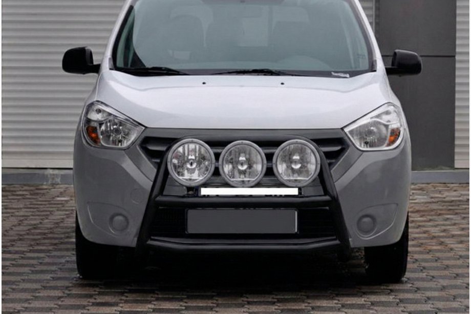 Renault Dokker 2013–2022 Priekšējais aizsargstienis WT022 Black (nerūsējošais tērauds) Image