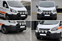 Ford Custom 2013–2022 Priekšējais aizsargstienis WT022 Black (nerūsējošais tērauds) foto 4