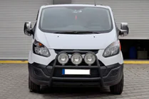 Ford Custom 2013–2022 Priekšējais aizsargstienis WT022 Black (nerūsējošais tērauds) foto 2
