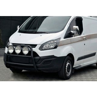 Priekšējais aizsargstienis WT022 Black (nerūsējošais tērauds) Ford Custom 2013–2022 foto 3