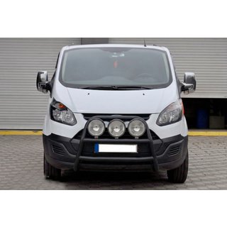 Priekšējais aizsargstienis WT022 Black (nerūsējošais tērauds) Ford Custom 2013–2022 foto 2