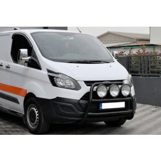 Priekšējais aizsargstienis WT022 Black (nerūsējošais tērauds) Ford Custom 2013–2022 foto 1